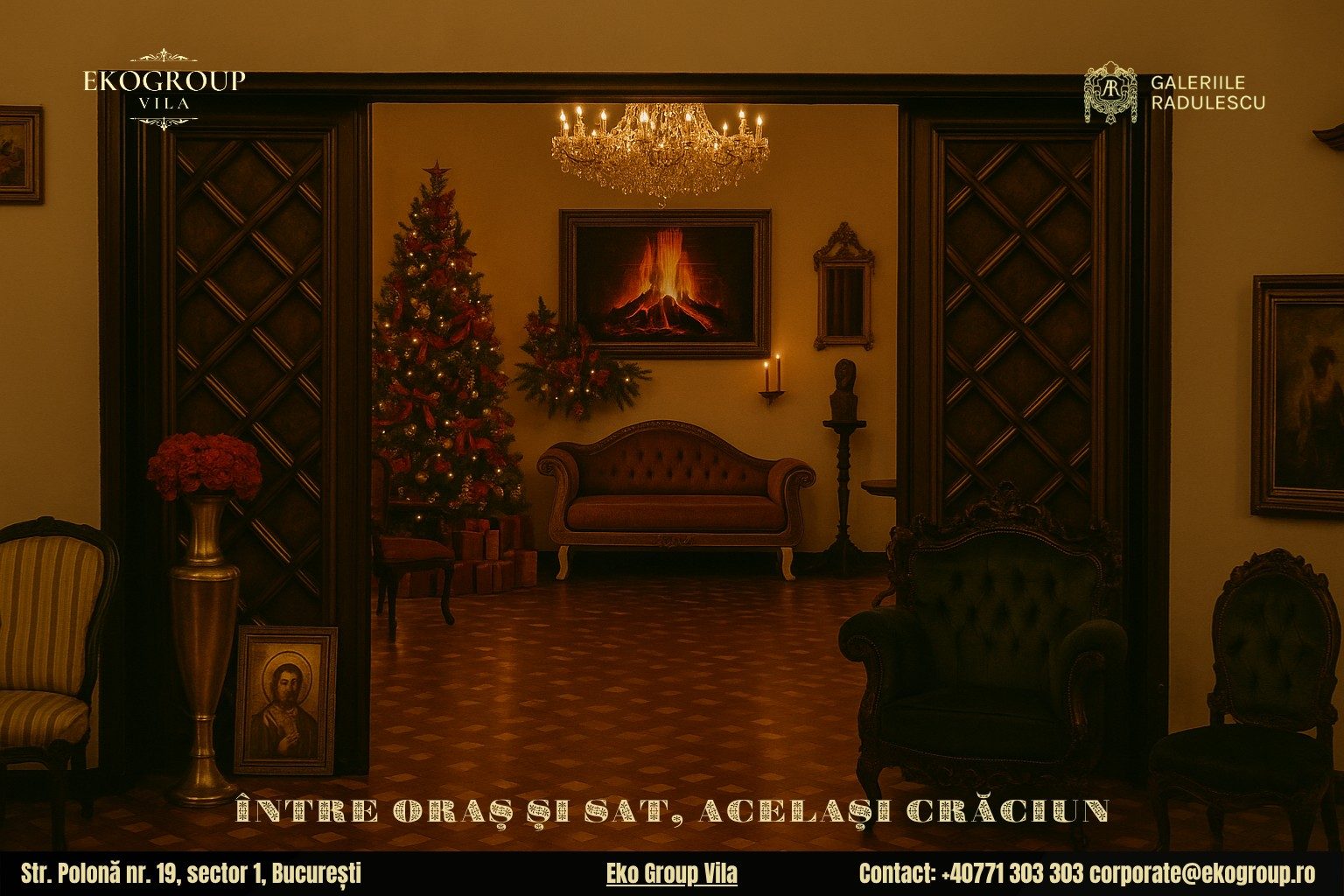 Decoratiuni de Craciun retrăite prin farmecul anilor ’30, la Eko Group Vila